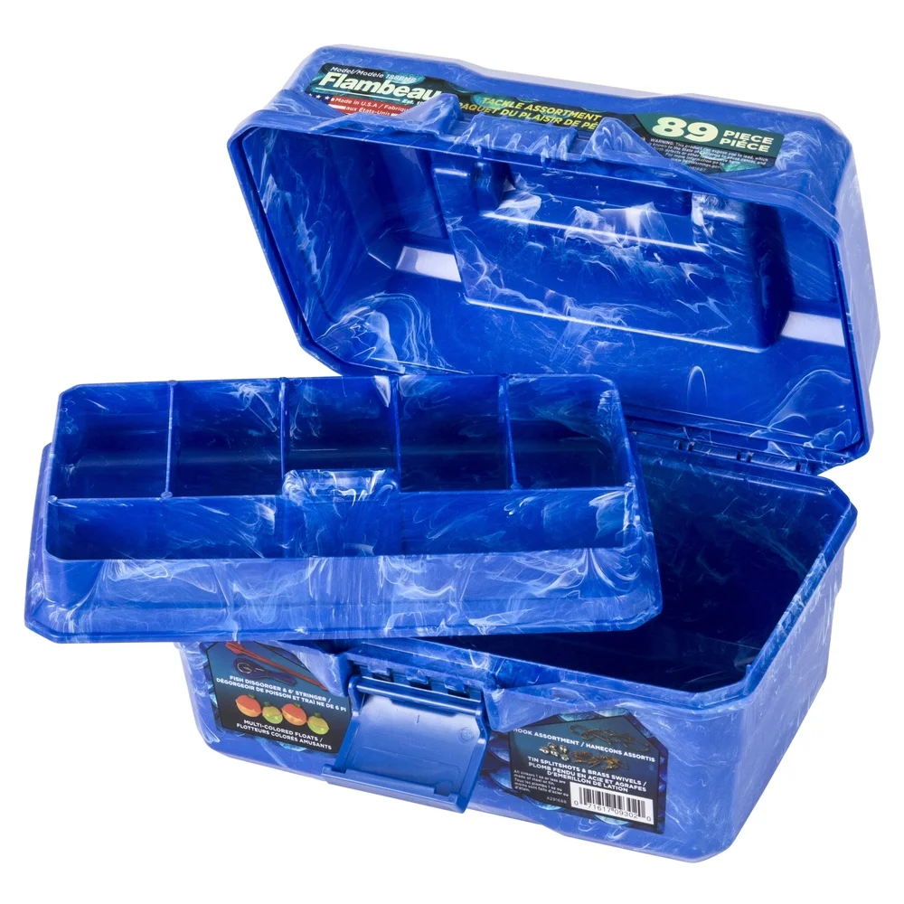 89 ピース釣具ボックスキット デゴルジャー スイベル フック 浮き付き 耐久性のある耐候性構造 リフトアウトトレイ 初心者