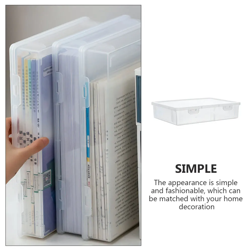 منظم مكتب من البلاستيك متعدد الوظائف حافظة ملفات منزلية منظم الملفات مستلزمات المكتب صندوق تخزين مكتبي صناديق مع أغطية #1