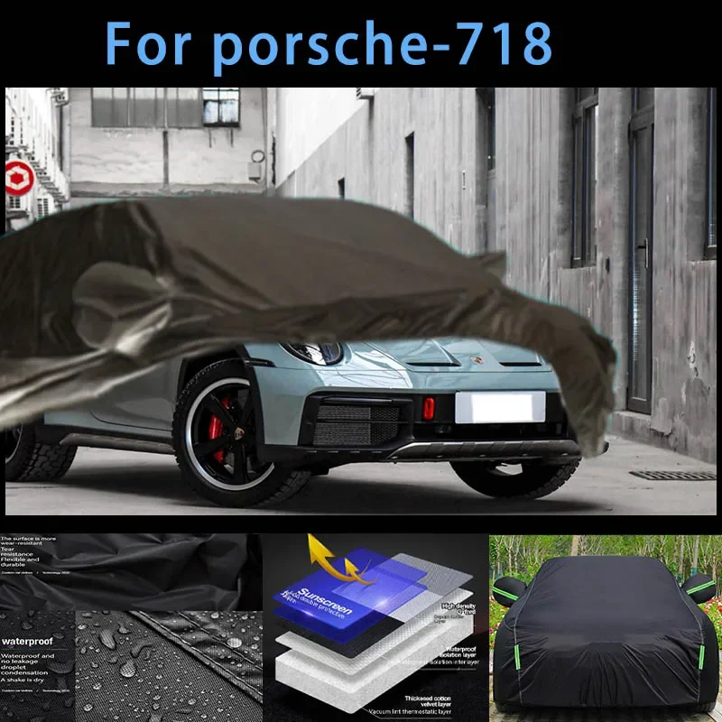 

For porsche-718 Outdoor Protection Full Car Covers Snow Cover Sunshade Waterproof Dustproof Exterior Car accessories