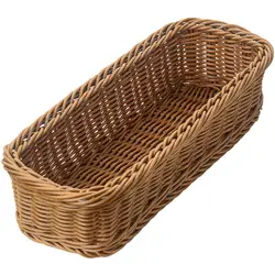 Plastic Rattan Woven Basket Tableware Storage Box Cutlery Storage Basket Chopsticks Storage Basket Container Tableware Organizer