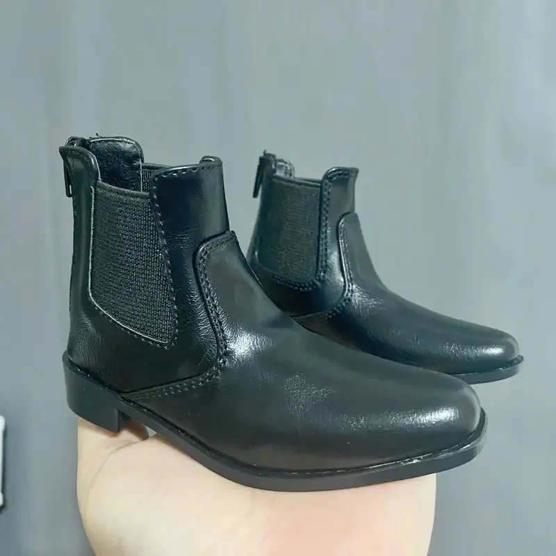 BJD poppenschoenen geschikt voor Oom SD17 Ghost2 Oom maat modieus nieuw puntig pak leren schoenen enkellaarsjes zwart