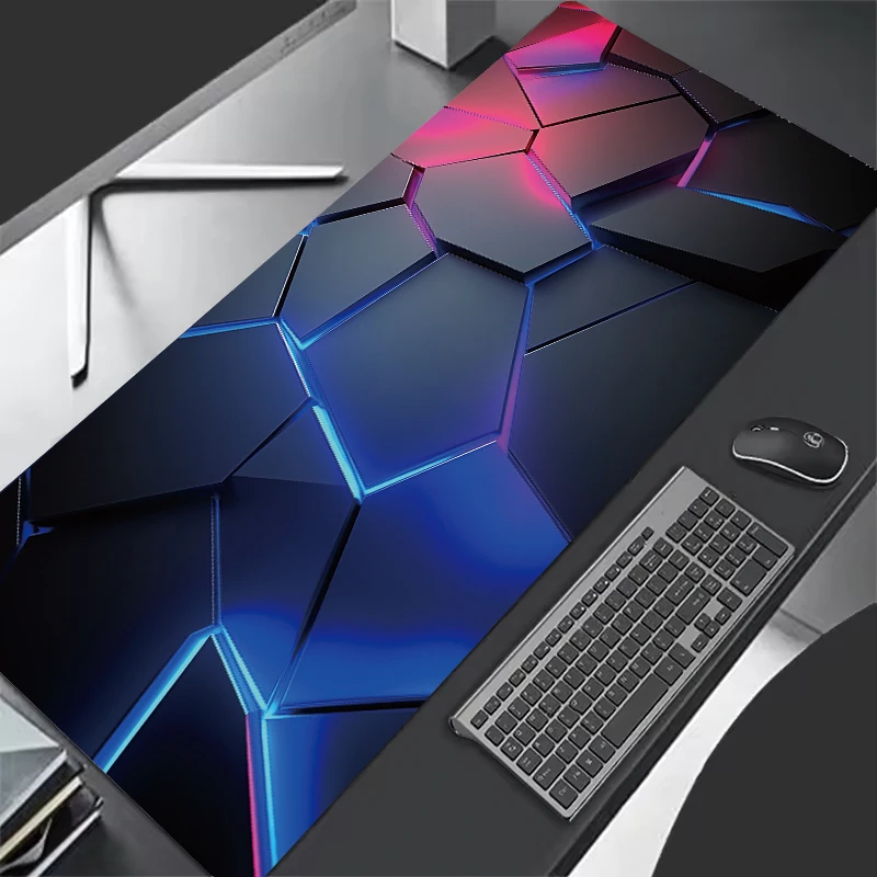 Large Gaming Mouse Pad 900x400 Geometric Art Gamer Big Mouse Mat Computer Gaming Locking Edge MousePad Keyboard Desk Mice Pads