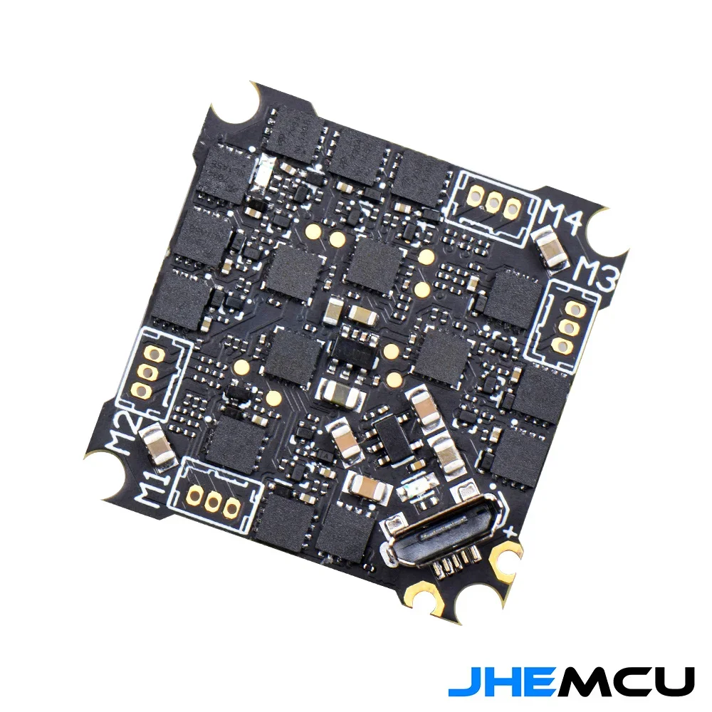 Jhemcuフライトコントローラーforrc fpvフリースタイルtinywhoopドローン、blhelis、esc 1-2s、4in 1、25.5x25.5mm、f4 aio、f411、12A