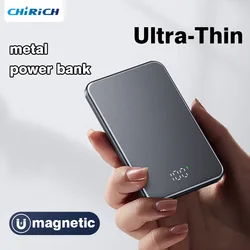 Magnetic 10000mAh Power Bank Wireless Portable Fast Charger Slim Metal Powerbank External Spare Battery For iPhone 15 14 Xiaomi