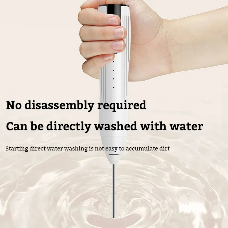 우유 거품기 USB 충전식 거품 제조기 믹서 커피 크림 카푸치노 음료 거품기 핸드헬드 에그 비터 3단 속도