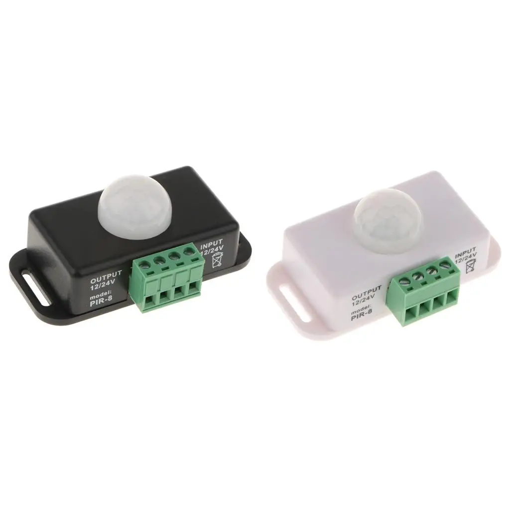ใช้งานร่วมกับ DC 12V ~ 24V 8A อัตโนมัติ LED PIR Motion Sensor สวิทช์ Human Body