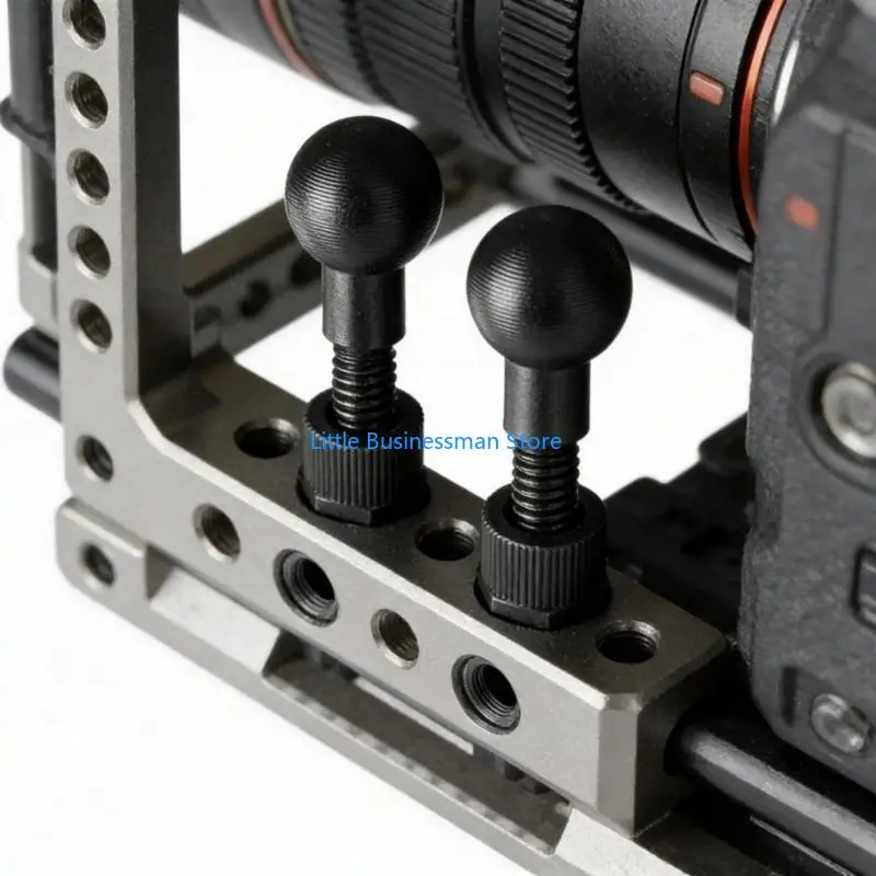 Packung mit 2 15-mm-Kugelkopfadaptern aus Aluminiumlegierung mit 1/4-Zoll-Gewindeschraube für Kamerahalterungen, Telefonständer – Detail 4