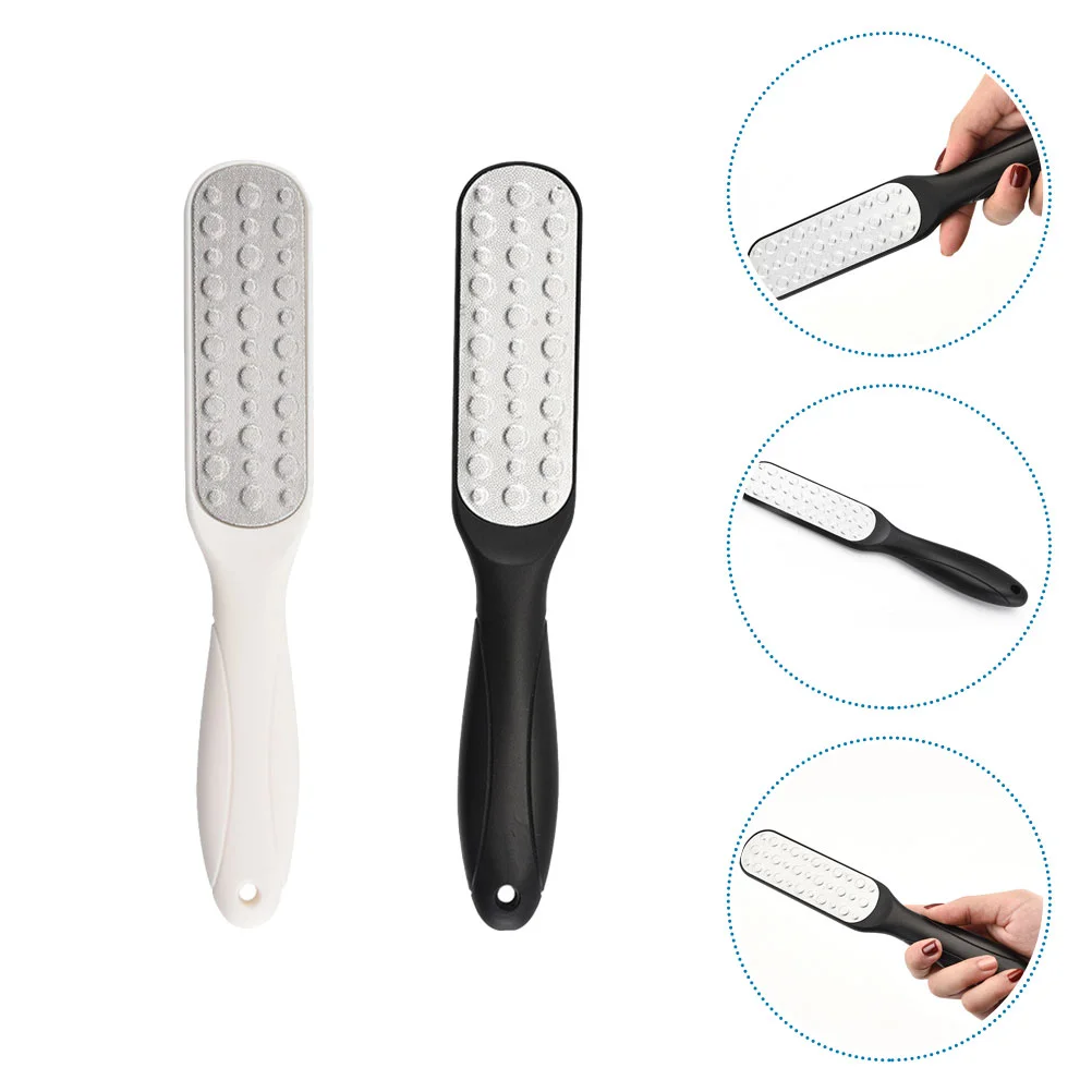2 Pcs Grinding File Scrubber Pedicure Exfoliating Trimmer Dual-sided Foot Wash Dead Skin Remover Pp Care Rasp Tool