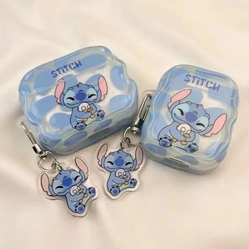 

Stitch Earphone Case Cartoon Cute Figure AirPods Apple Bluetooth Model Universal Creative Earphone Protective Cover Convenient