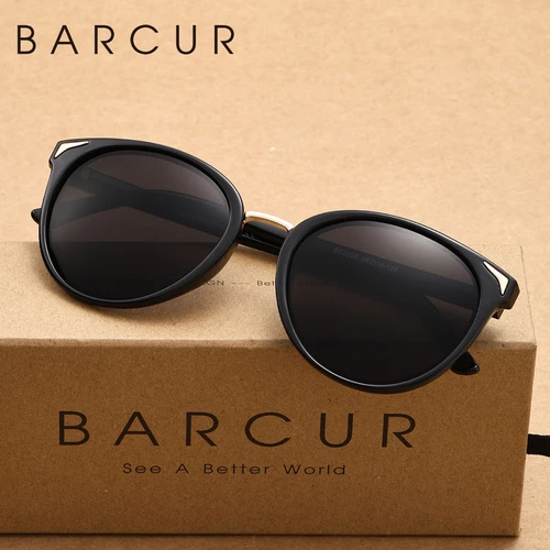 Imagen 2 del producto BARCUR 1 Uds. Gafas de sol para mujer, lentes redondas de Color opcional, ligeras, cómodas, para conducir, viajes informales, gafas de sol polarizadas UV400