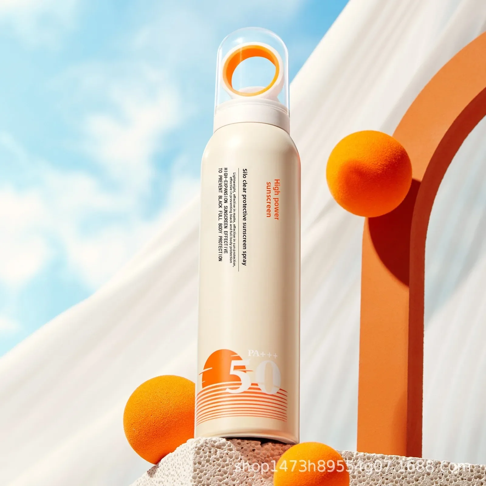 بخاخ واقي من الشمس شفاف مزدوج الحماية من الشمس SPF50، حماية صيفية من الأشعة فوق البنفسجية، مضاد للعرق، تركيبة بيضاء غير مزيفة للوجه والجسم. #5