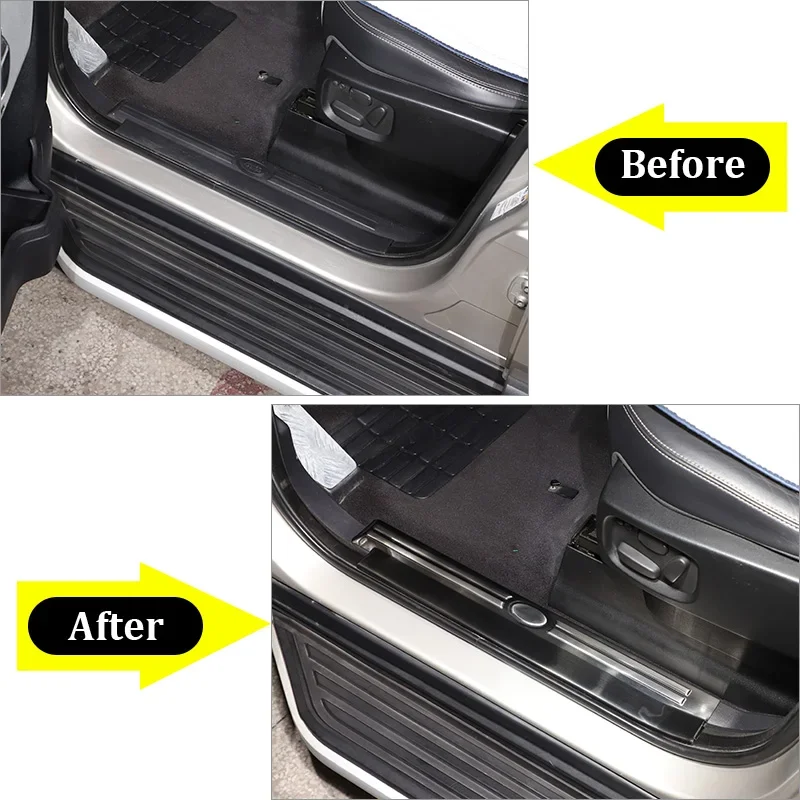 For Land Rover Discovery 4 LR4 2010-2016 Stainless Steel Door Sill Scuff Plate Welcome Pedal Trim Car Accessories