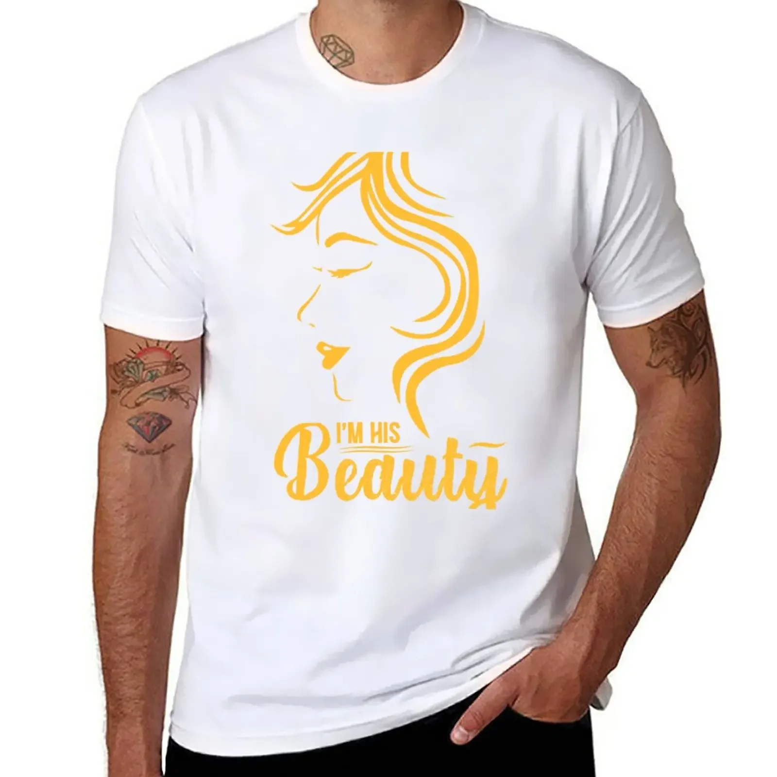 I’m his beauty T-Shirt customs design your own anime t shirts tees anime clothes plain black t shirts men