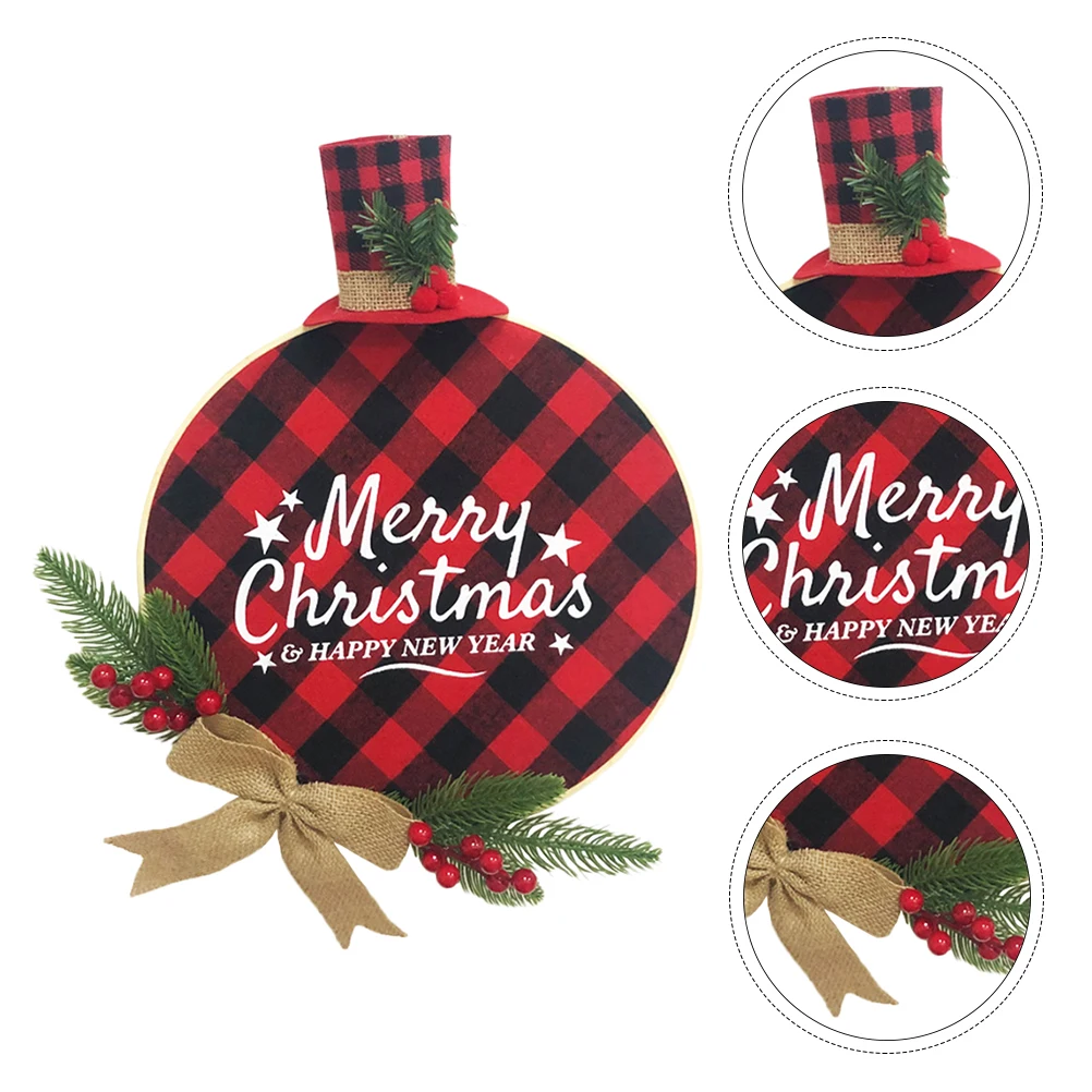 

Christmas Wreath High Quality Material Holiday Home Door Welcome Sign Decor Tree naments Door Signs Bright Color