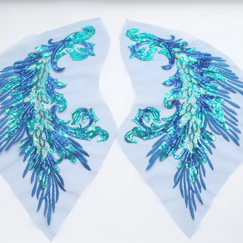スパンコールとタッセルのフラワーレースのパッチ,刺繍されたアップリケ,襟の縫い付け,結婚式のドレスの装飾,DIY