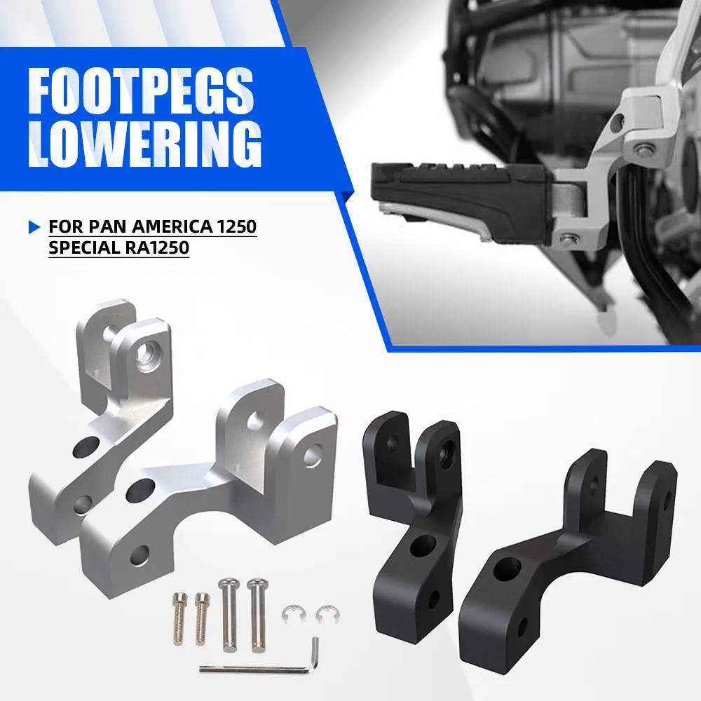 Footrest Lowering Relocation Rider Foot Pegs For Pan America 1250 Special RA1250 Passenger Footpeg Lowering Kit Foot Rests Pedal