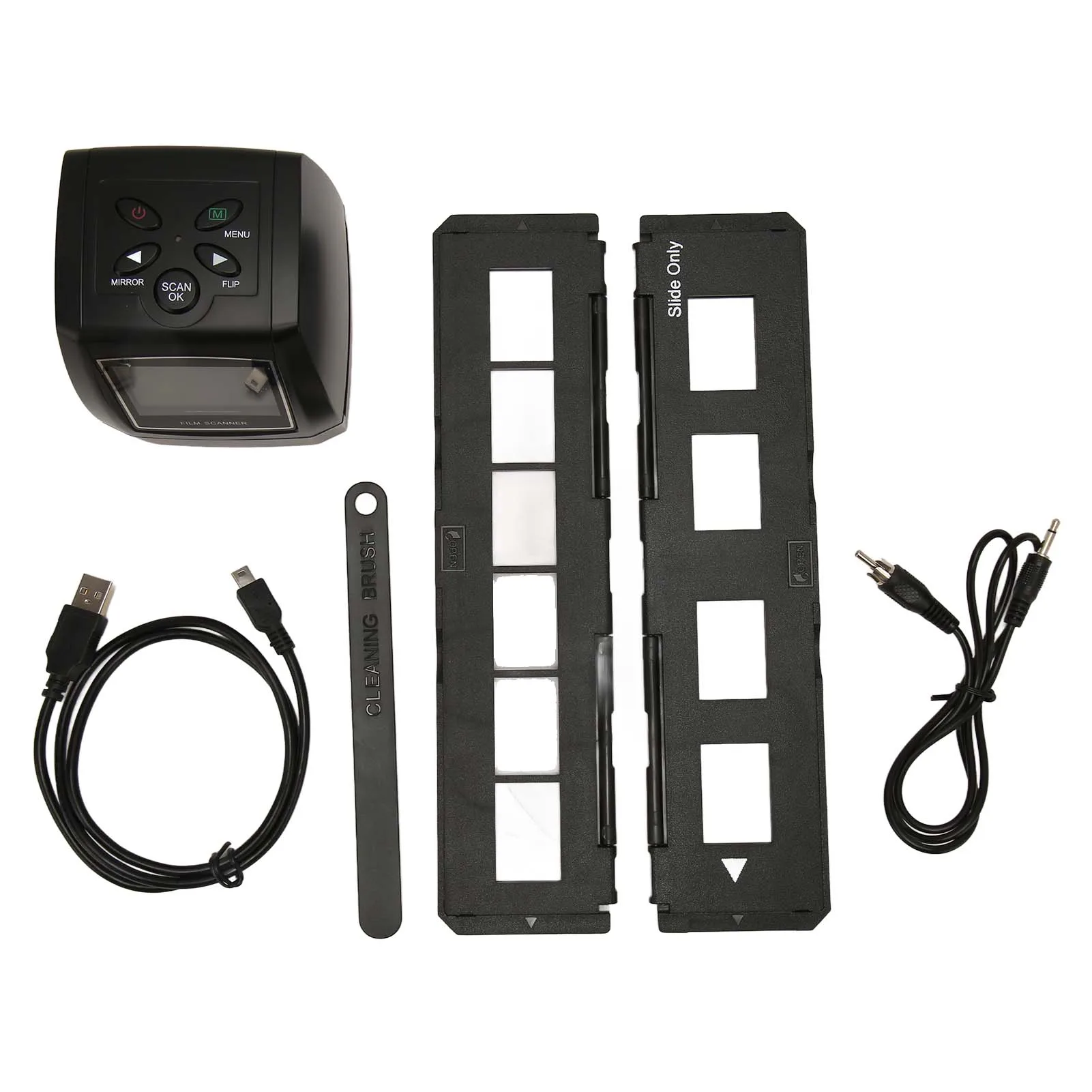 

Film Scanner 2.36in TFT LCD 5MP JPEG Preview Playback Editing CMOS Slide Scanner for 35mm/135mm Color Black White
