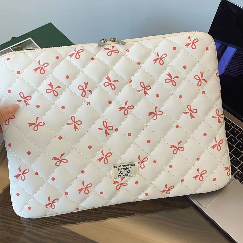 Penutup Casing Notebook Laptop Bunga & Kantong Casing Pelindung Komputer Ritsleting Tas Laptop Jinjing Rapi Tas Tablet Tahan Benturan