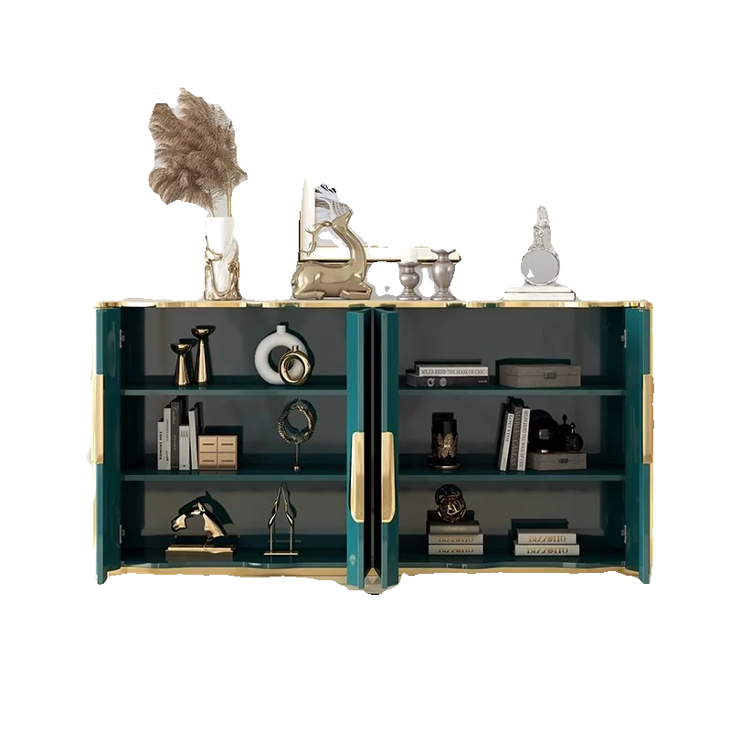 

Italian-Style Light Luxury Hallway Shoe Cabinet Living Room High-End Curio Cabinet Simple Modern Paint Wall Locker