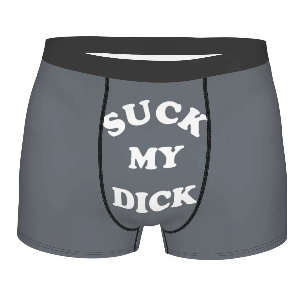 Custom Inspired Suck My Dick Underwear Male Print Boxer Briefs Shorts Panties Breathable Underpants