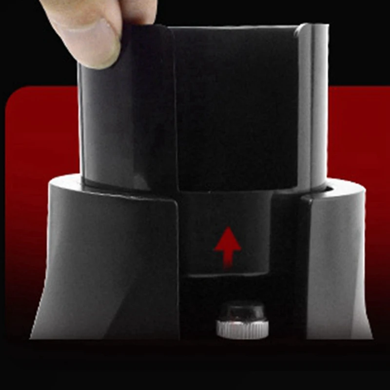 Spiral Black Tamp Base, Espresso Machine Handle Storage Base, Height Adjustable, Non-Slip Bottom