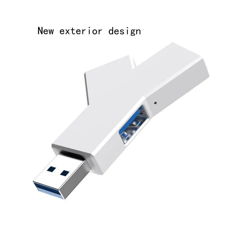 Mini séparateur portable en forme de Y à 3 ports Type-c3.1 USB3.0 en ligne 2.0HUB Extender airies