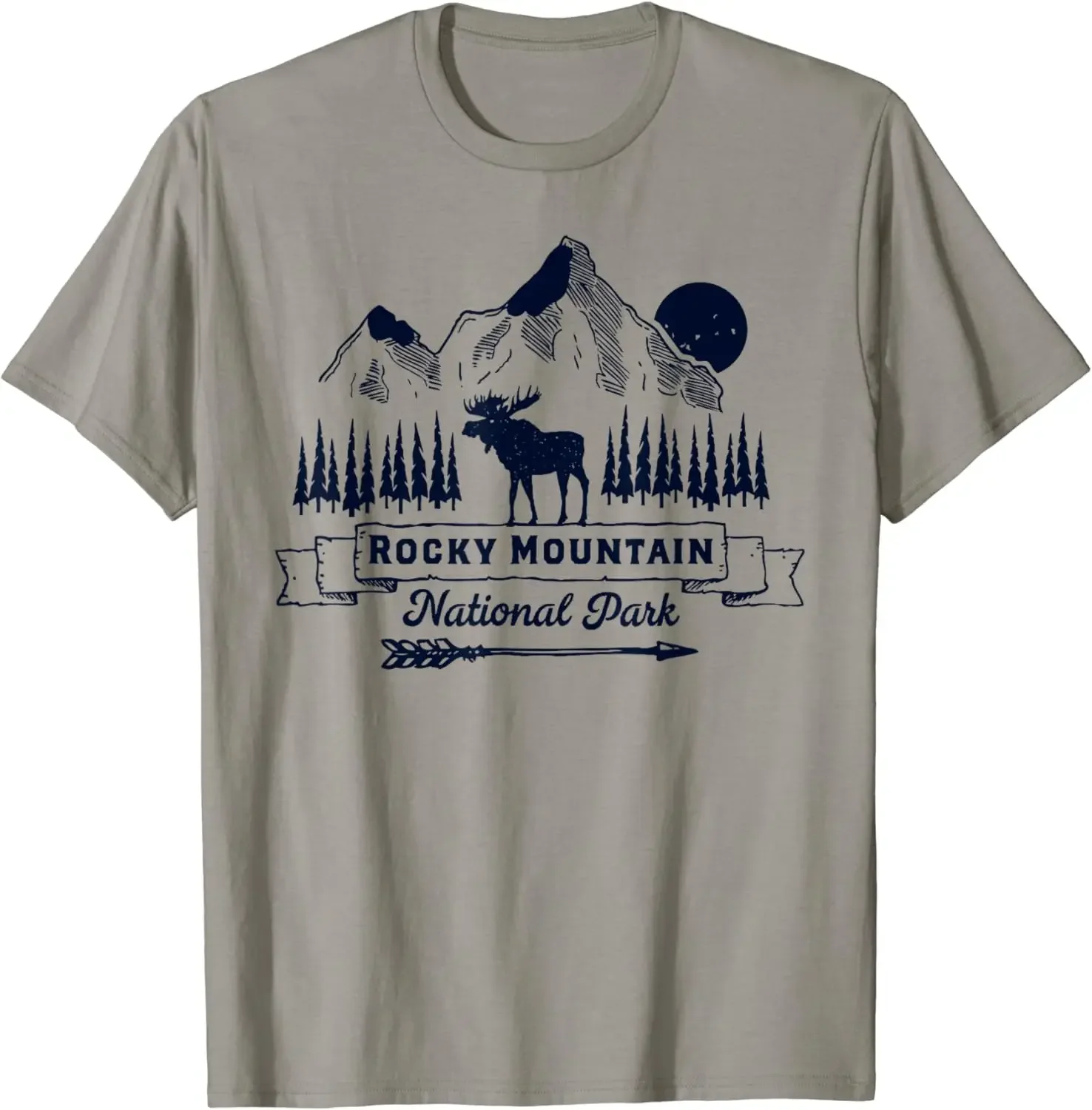 Rocky Mountain National Park Shirt Vintage Souvenir Clothing Oversized T-shirts for Women/Men Clothing