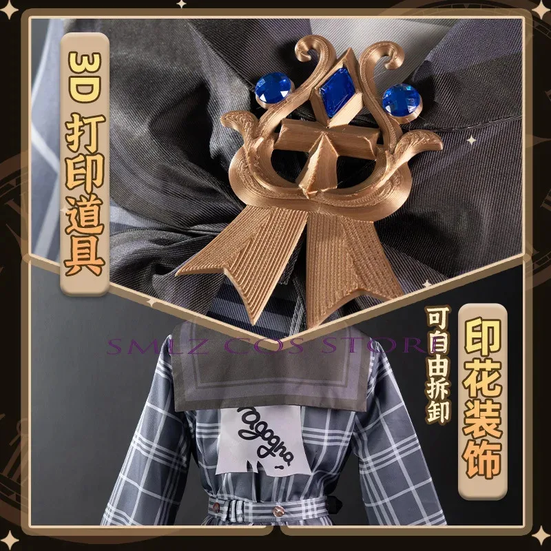 Game Identity V Aesop Carl Cosplay Survivor Embalmer COsplay Costume Man Grid Uniform Outfits Wig Suit Halloween Party Props