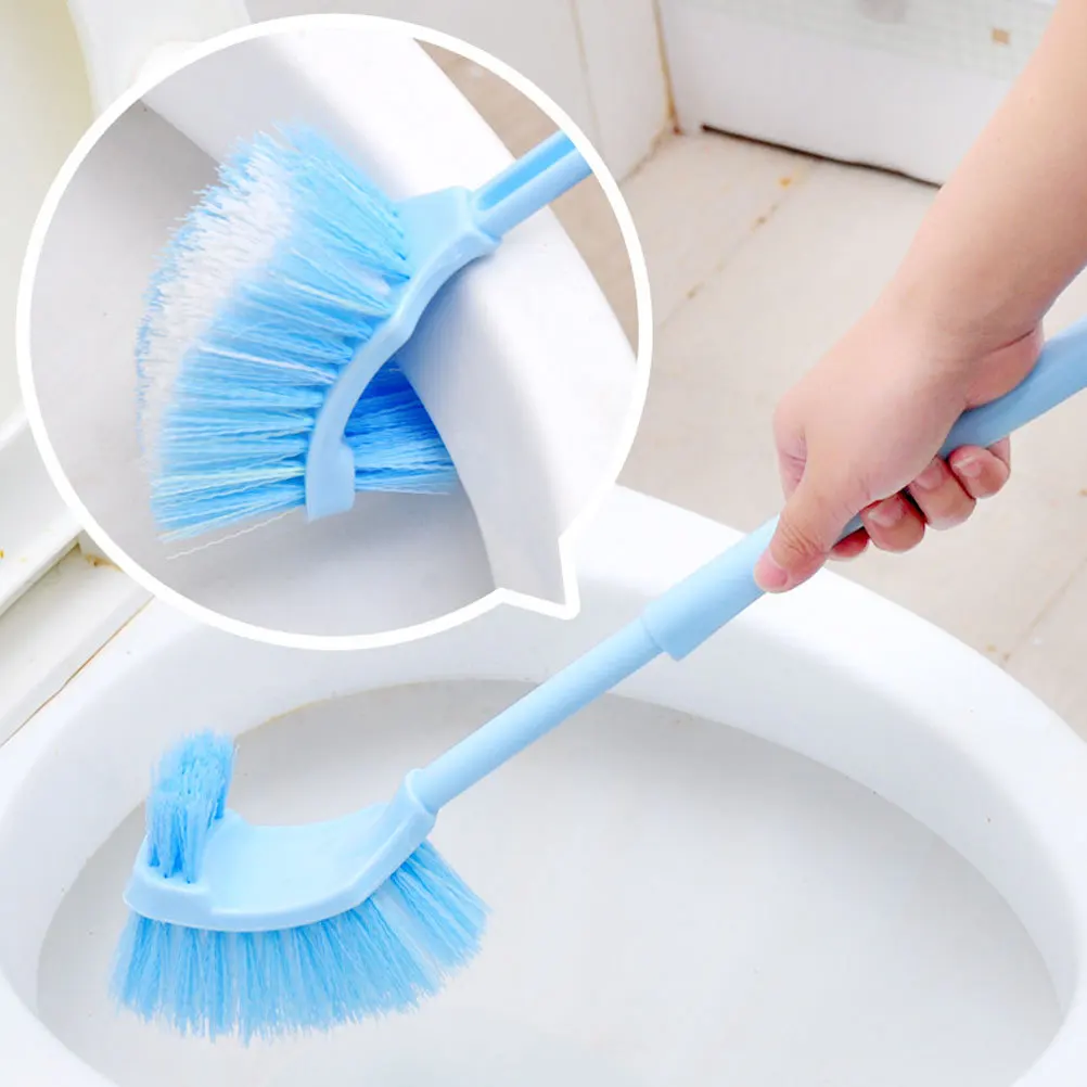 

Toilet Brush With Bidirectional Head Bowl Brush For Bathroom Plastic Handle 360 Degree Scrubbing Anti Odor