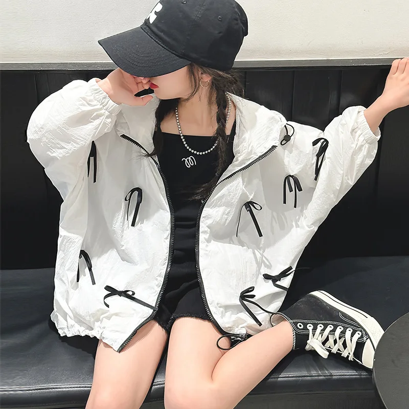 Girls Coat Summer Sun Protection Clothes 2024 New Style All-match Coat Children Women Big Children Coat Simple Casual Top