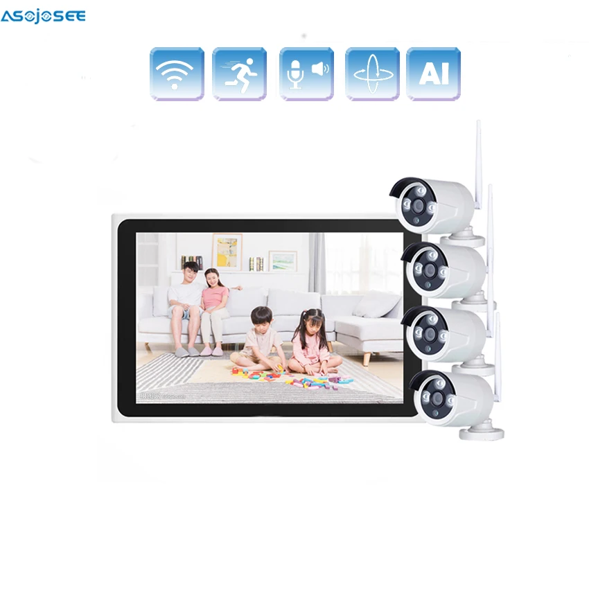 

Tuya APP 3MP CCTV Video Surveillance Home Security Camera System 10 Inch Monitor NVR Kits Outdoor Night Vision WiFi Camera