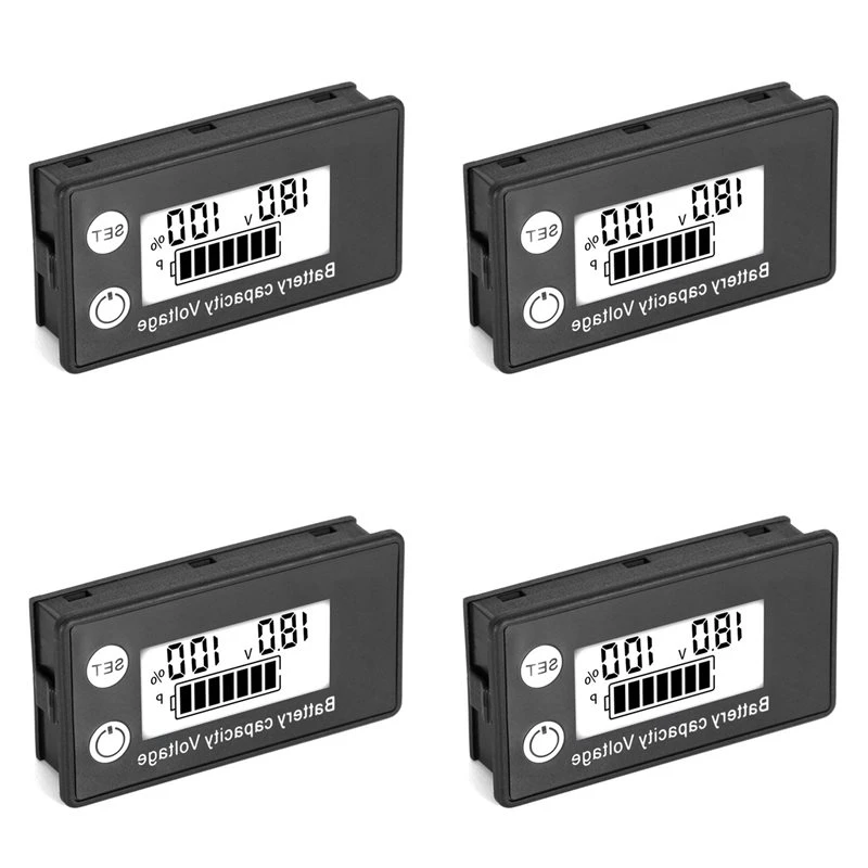 T23C 4X LCD Liquid Crystal 8-100V Voltmeter Battery Car Power Detection Digital Lithium Battery Capacity Display Module,A