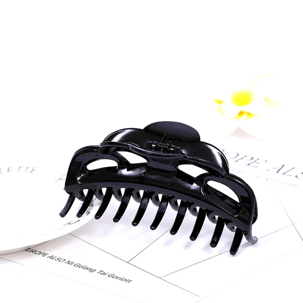 2 Stück Haarklammern mit Kunststoffmuster, große Klemmen für Damen, klassisches Design, sichere Befestigung, leicht, bequem, für den ganzen Tag