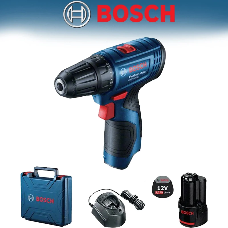 Bosch GSR 120-LI 12V Cordless Drill Driver Household DIY Multi-function Rechargeable Electric Hand Drill Screwdriver Power Tools