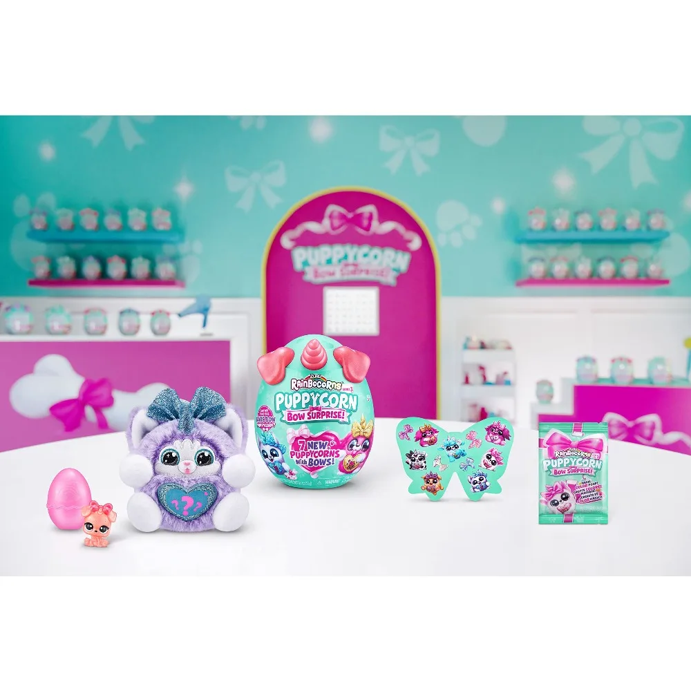 Coleção Surpresa ZURU Rainbow Puppycorn, com animais de pelúcia, ovos surpresa e presentes infantis para coleção