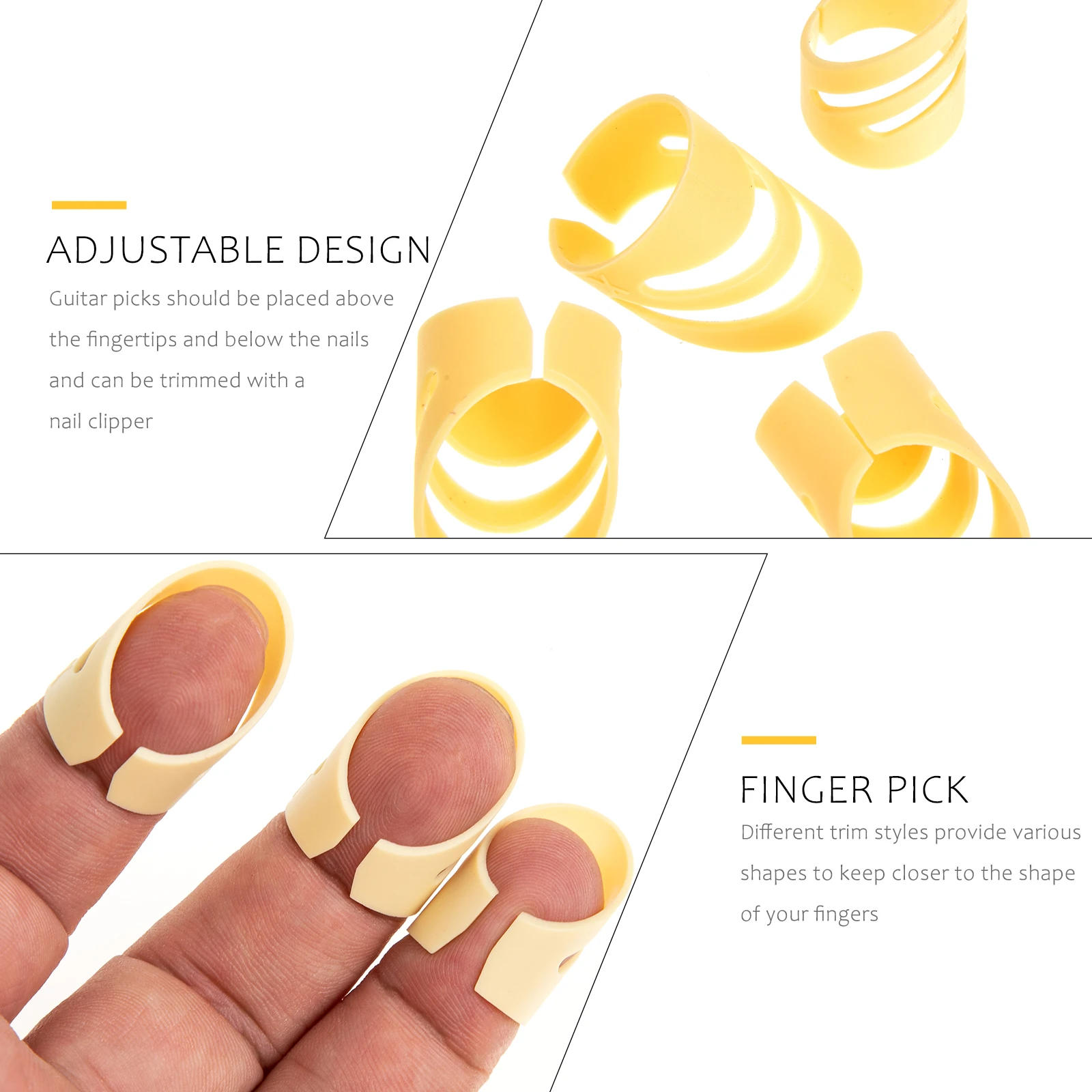 

8 Pcs Banjo Guitar Pick Multipurpose Abs Picks for Acoustic Finger Protectors Players