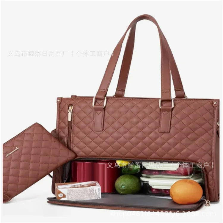 

2025 Горячая многофункциональная женская изолированная коробка для завтрака, женская диагональная сумка для компьютера