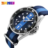 SKMEI 9133 Luxury Men Quartz Watch Casual Business Nylon Waterproof Date Calendar Sport Mens Wristwatches Man Clock reloj hombre