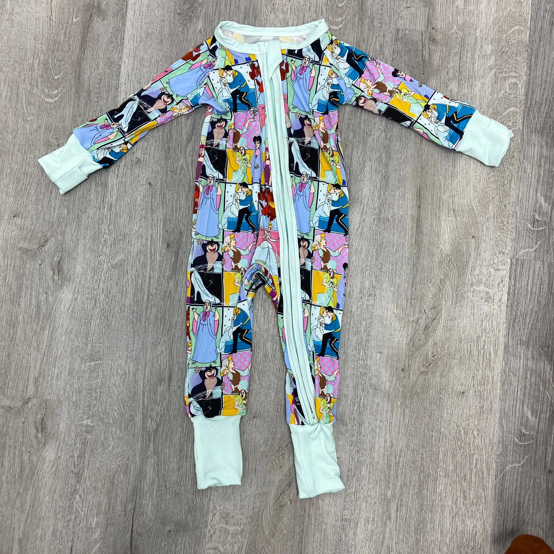 3-6M Coverall Bamboo Cotton Baby Pajamas Long Design Infant Baby Foot Romper Jumpsuit