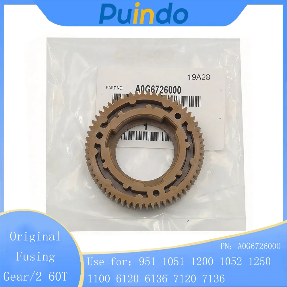 A0G6726000 Original Fusing Gear/2 60T for Konica Minolta Bizhub 951 1051 1200 1052 1250 1100 6120 6136 7120 Upper Roller Gear