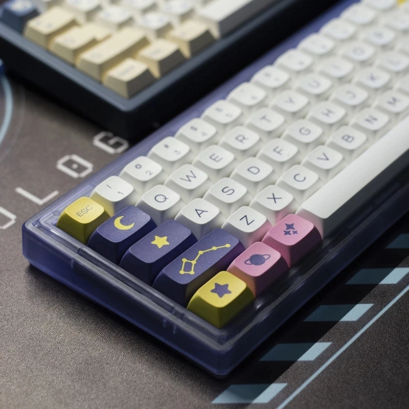 131 Keys/set Constellation Keycaps PBT Dye Sublimation Key Caps XDA Profile Keycap For Keychron Anne GH60 GK64 Poker 65% 75%