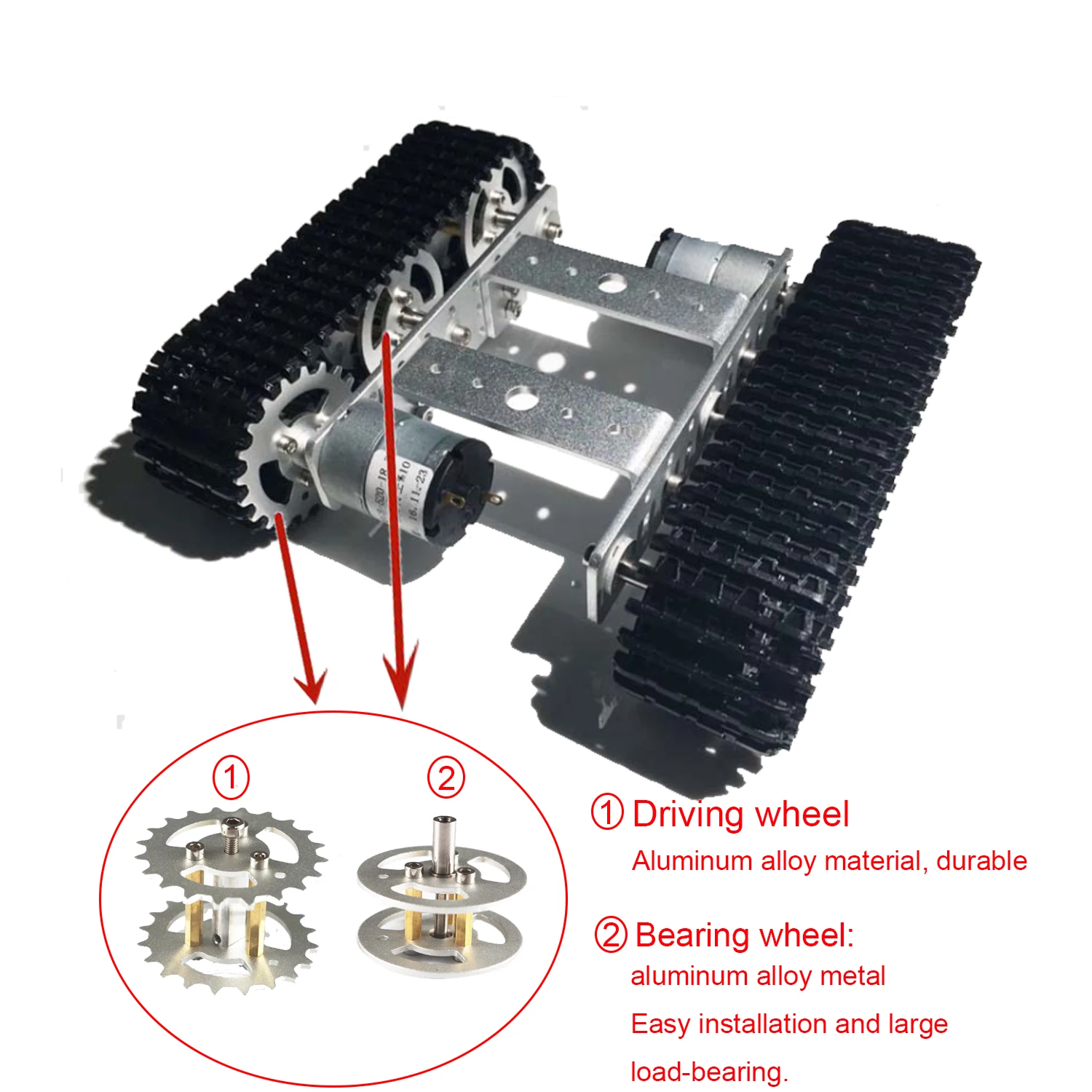 ミニメタル戦車シャーシ,モデルt100,クローラピラーシャーシ,トラック,プラスチック追跡,教育プラットフォーム