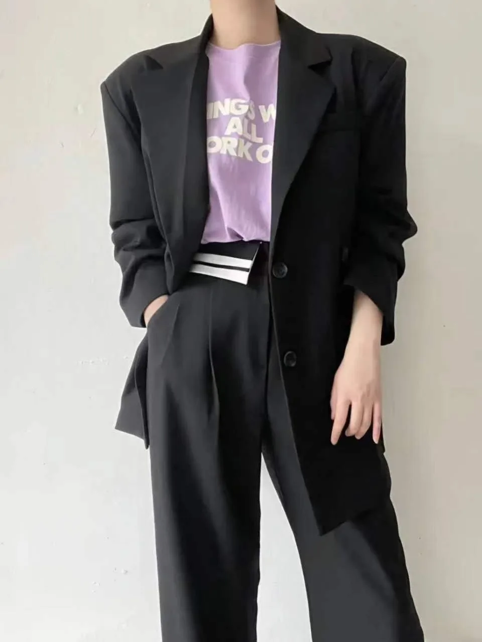 

Bla Casual Loose Women's Suit Set Two-Piece Autumn 2025 Faion Collection Cact Size Versatile Leisure Sle