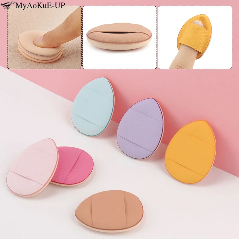 10pcs Mini Cosmetic Cushion Puff cottom pad Concealer Foundation Air Cushion Detail Finger Puff Set Makeup Sponge Beauty Tool