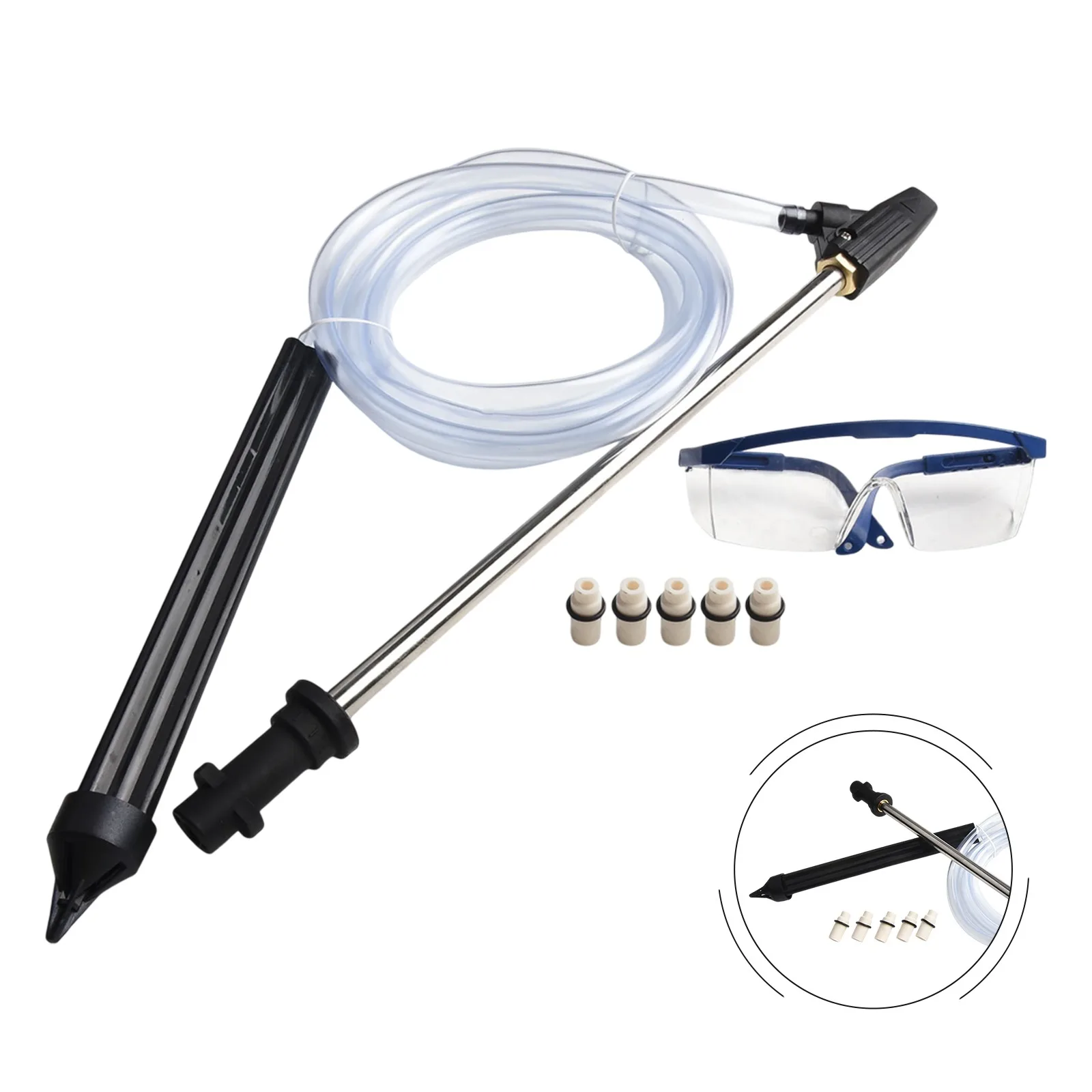 

Brand New For Sand&Wet Blaster Blaster Kit Blasting Hose 2600psi For Karcher Series Replacement Stainless Steel
