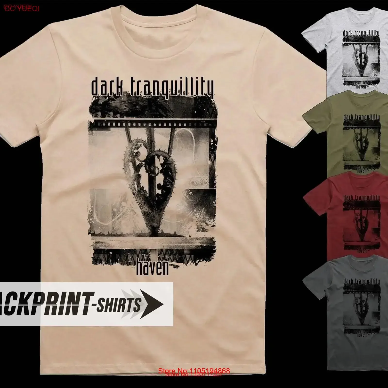 Dark Tranquility Haven T Shirt cotton Men's all sizes S 5XL 18 colors band poster album cover vintage Washed graphic Breathable