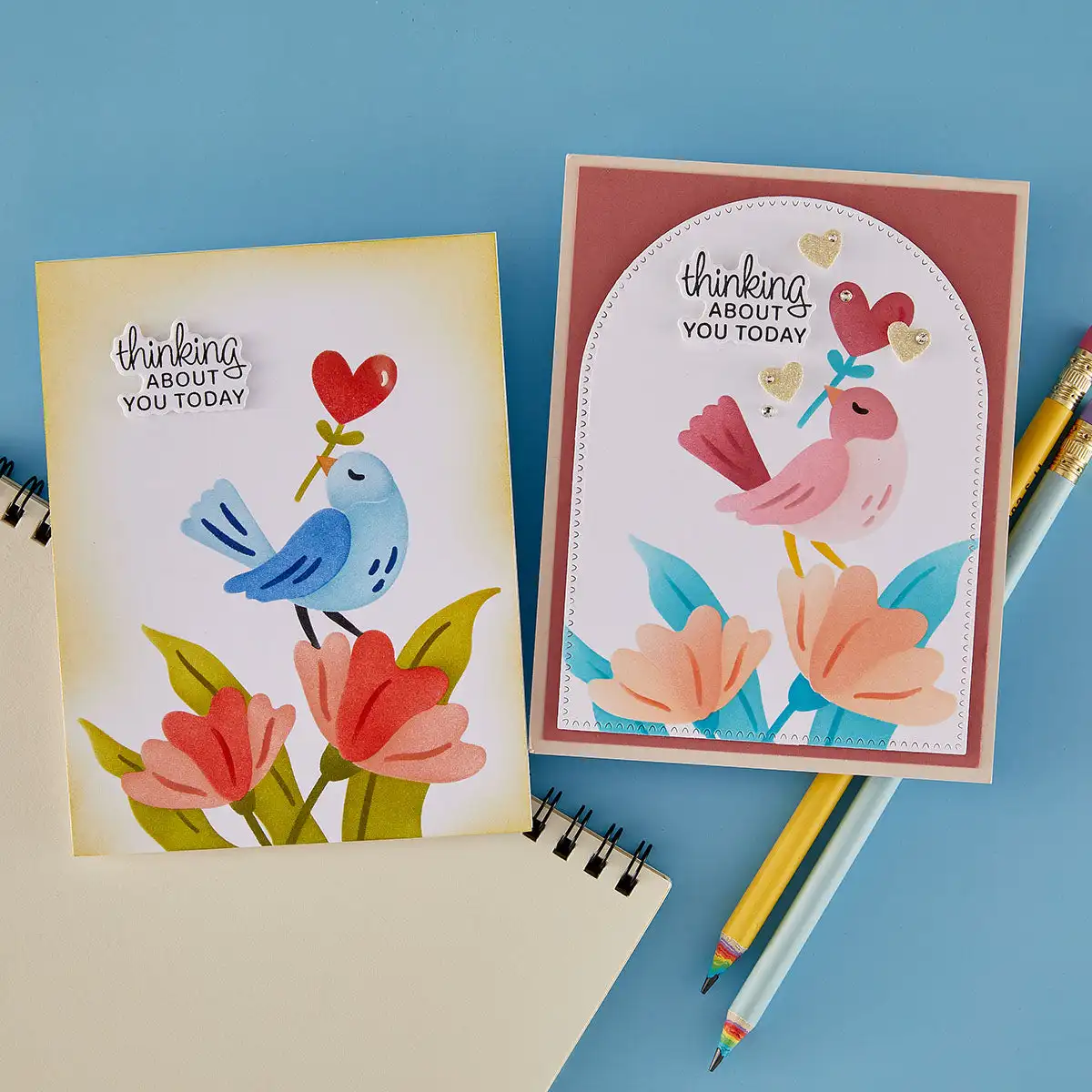 كرافت التخليص عيد الحب الحب الطيور الزهور Stencil DIY بها بنفسك صنع بطاقة القصاصات ورقة لوازم الحرف الديكور #2