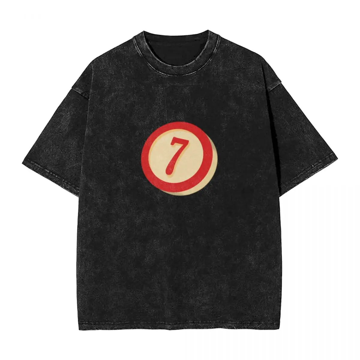 Tombola vintage número 7 Tombola italiana única de moda camisetas vintage de gran tamaño