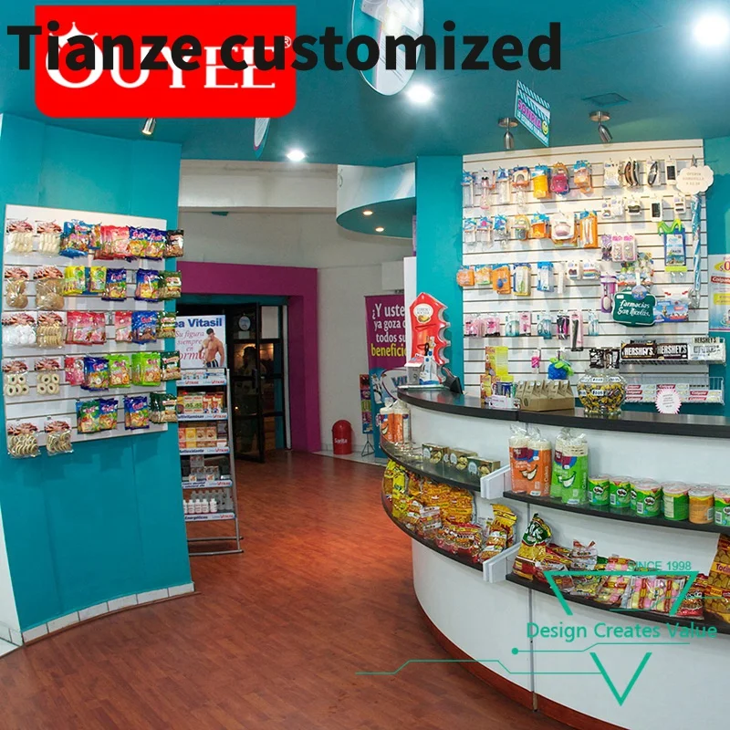 

Customized-Modern Wall Shelves Pharmacy Shop Drug Store Display Showcase Design