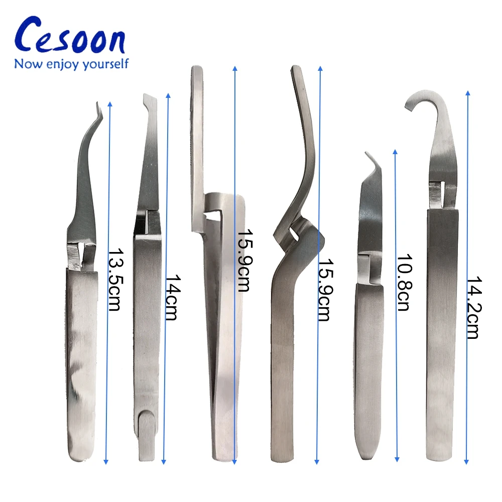 1Pcs Dental Orthodontic Bracket Tweezers Buccal Tube Lingual Buttons Bonding Tweezer Articulating Paper Tweezers Dentist Tools